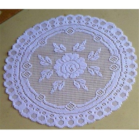 Tapestry Trading Tapestry Trading 6520W16 16 in. European Lace Doily; White 6520W16